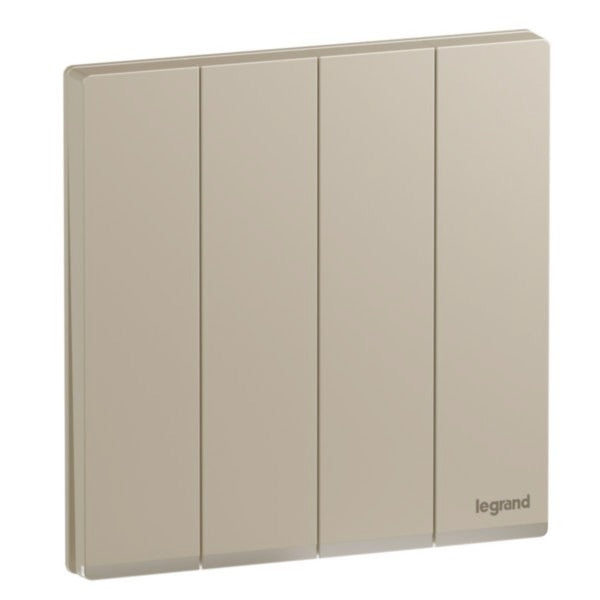 Legrand Galion Up Champagne - 4Gang 1Way