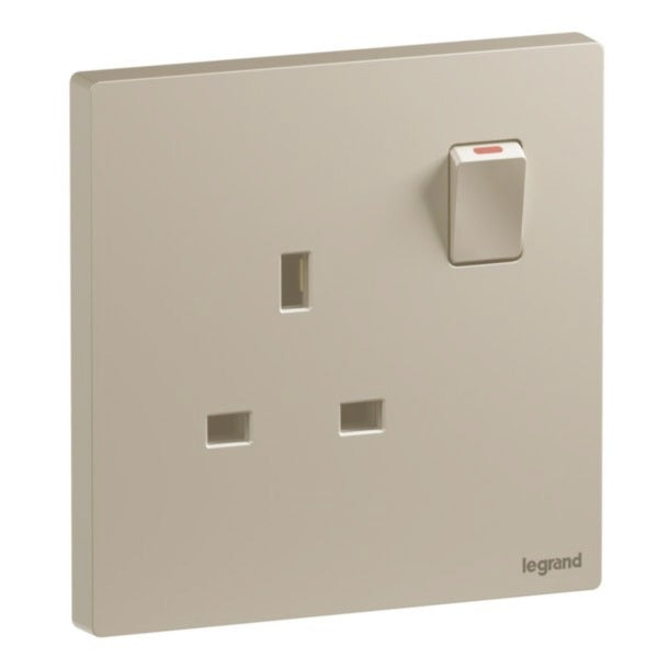 Legrand Galion Up Champagne - Single Socket 13A