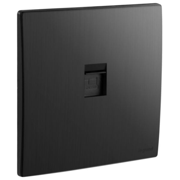 Legrand Mallia Senses Brushed Black - Cat6 Data Socket