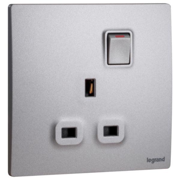 Legrand Mallia Senses Dark Silver - Single Socket 13A