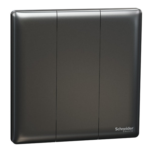 Schneider Electric Unica X Dark Grey - 3Gang 1Way