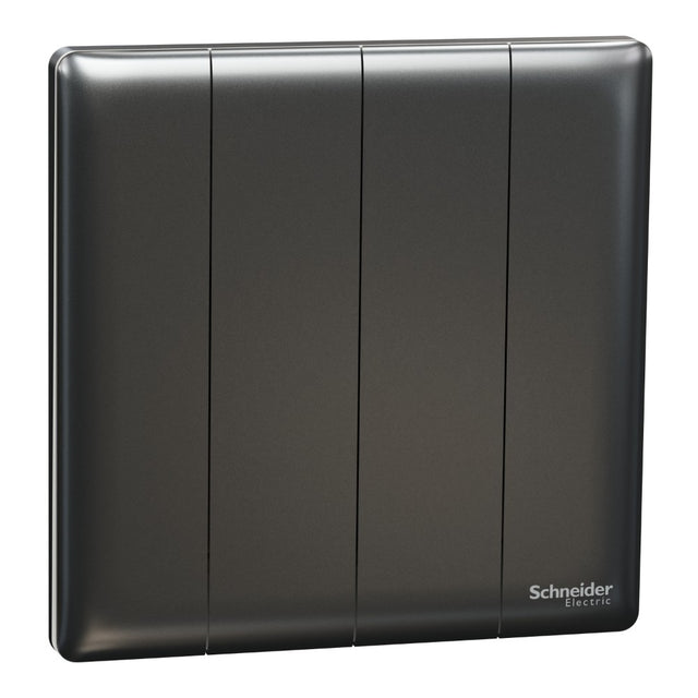 Schneider Electric Unica X Dark Grey - 4Gang 2Way