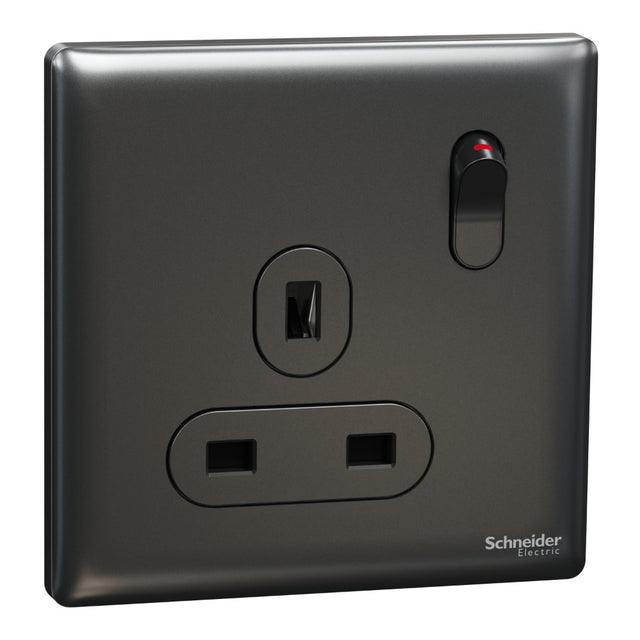 Schneider Electric Unica X Dark Grey - Single Socket 13A