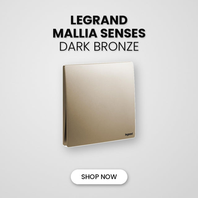 Legrand Mallia Senses Dark Bronze switch and socket