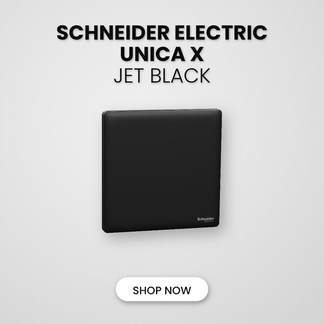 Schneider Electric Unica X Jet Black switch and socket