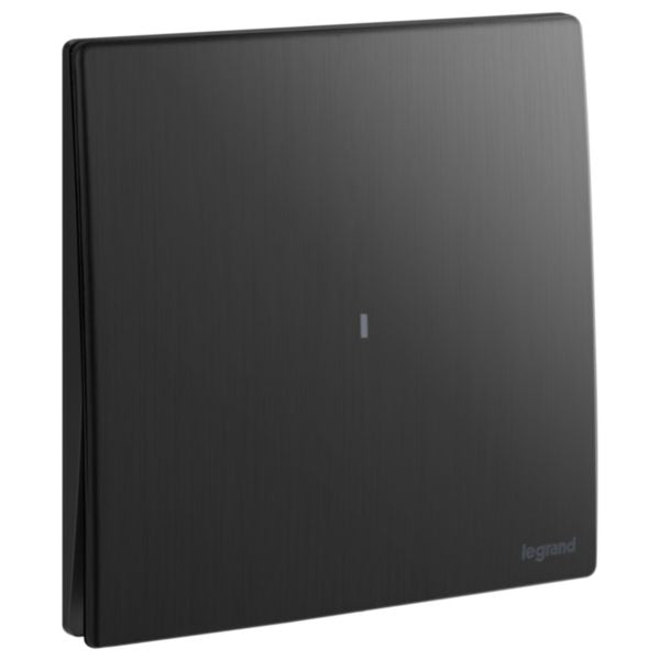 Legrand Mallia Senses Brushed Black - 1Gang 20Amp (Heater/Master etc)