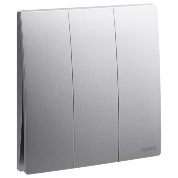 Legrand Mallia Senses Dark Silver - 3Gang 2Way