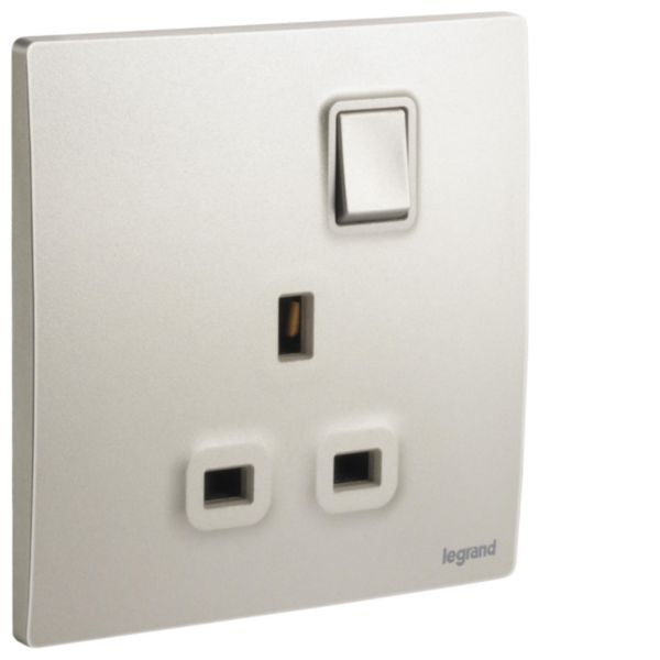 Legrand Mallia Senses Champagne - Single Socket 13A