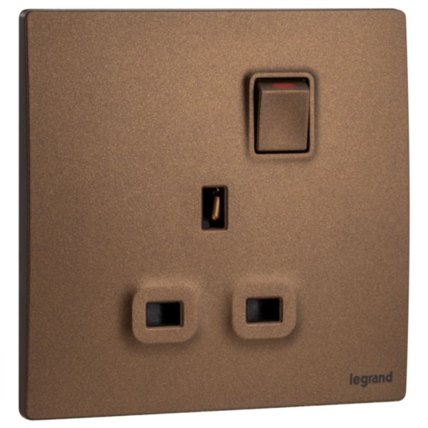 Legrand Mallia Senses Dark Bronze - Single Socket 13A