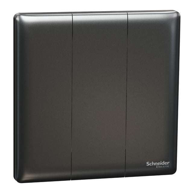 Schneider Electric Unica X Dark Grey - 3Gang 2Way