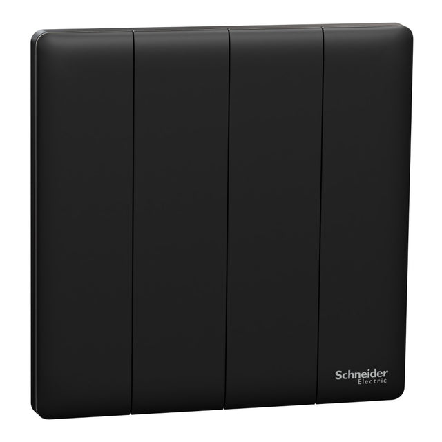 Schneider Electric Unica X Jet Black - 4Gang 2Way