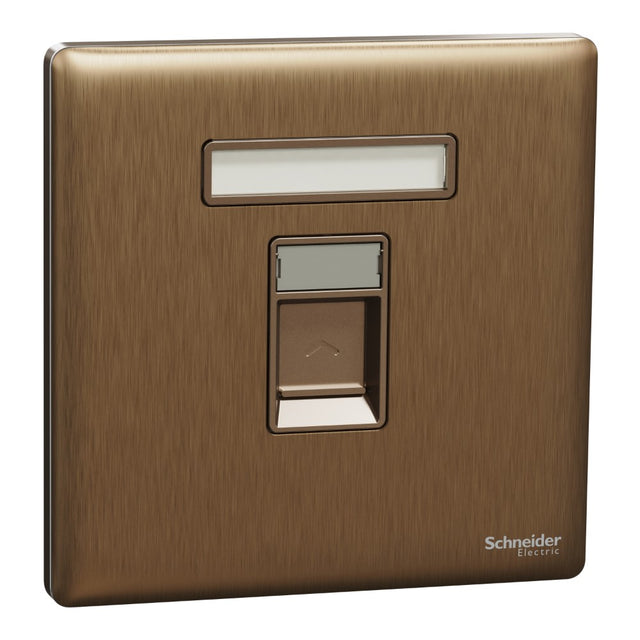 Schneider Electric Unica X Dark Bronze - Cat6 Data Socket