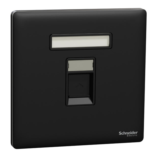Schneider Electric Unica X Jet Black - Cat6 Data Socket