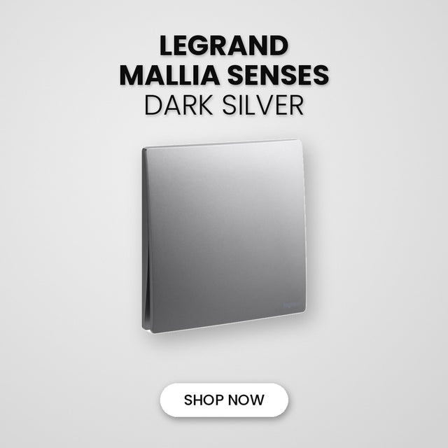 Legrand Mallia Senses Dark Silver switch and socket